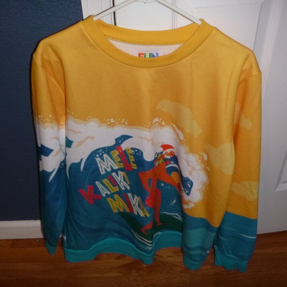 Mele Kalikimaka Mens XL Hawaii Christmas Ugly Sweater Sweatshirt